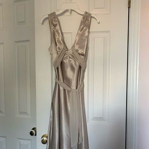 Unique satin dress
